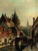 unknow artist European city landscape, street landsacpe, construction, frontstore, building and architecture. 274 oil painting on canvas